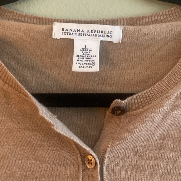 Banana Republic Italian Merino cardigan - women’s large - Picture 2 of 7